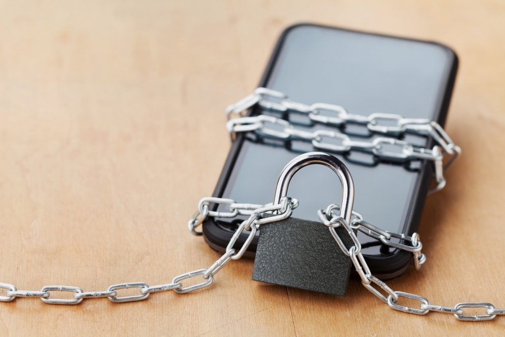 Smartphone met slot