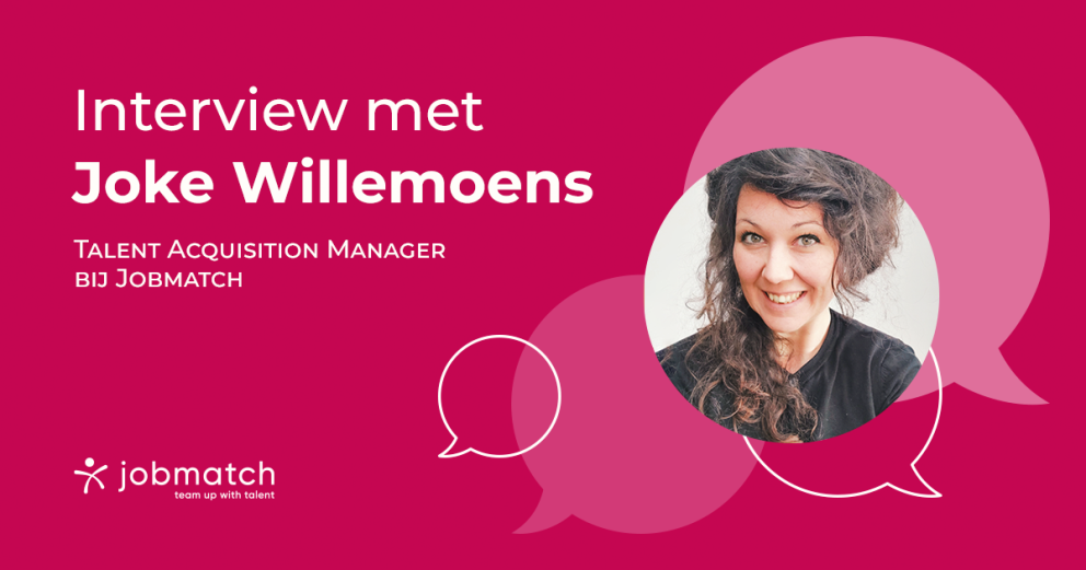 Joke Willemoens doet haar verhaal over doorgroeien bij Jobmatch. Joke Willemoens doet haar verhaal over doorgroeien bij Jobmatch.